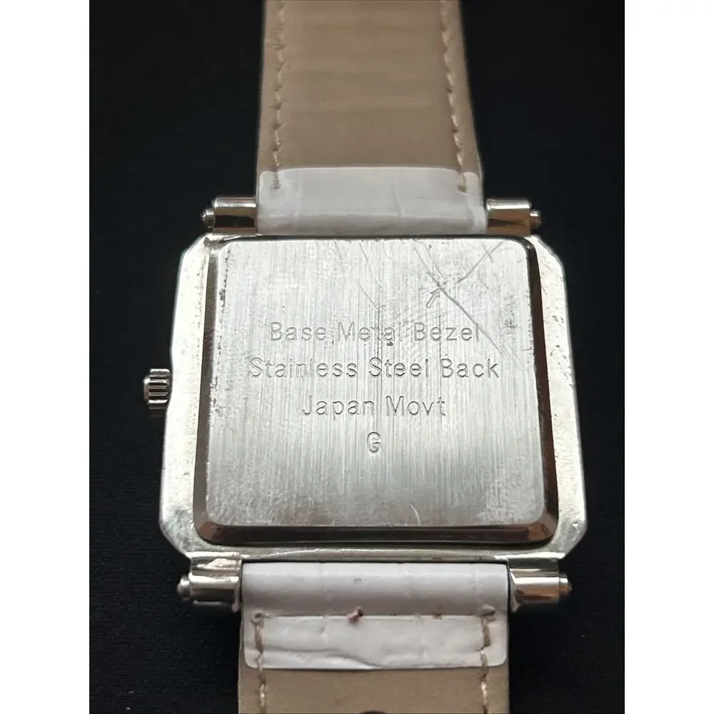 Premier Designs Silver Tone White Band Women’s Quartz Watch